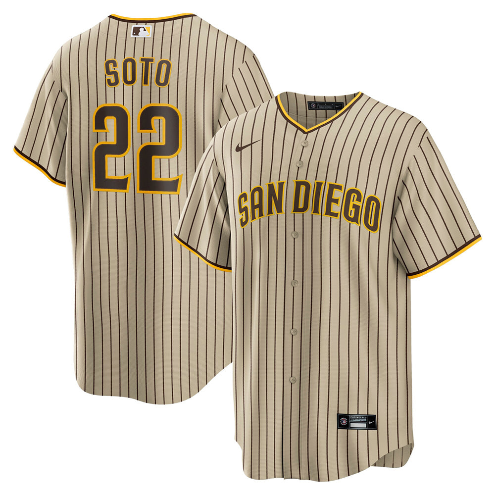 Men's San Diego Padres Juan Soto Alternate Player Jersey - Tan/Brown